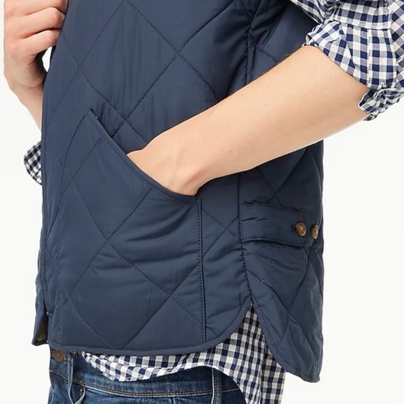 J. Crew Authentic Outerwear Vest Men's Small Quilted full zip black - Picture 10 of 10